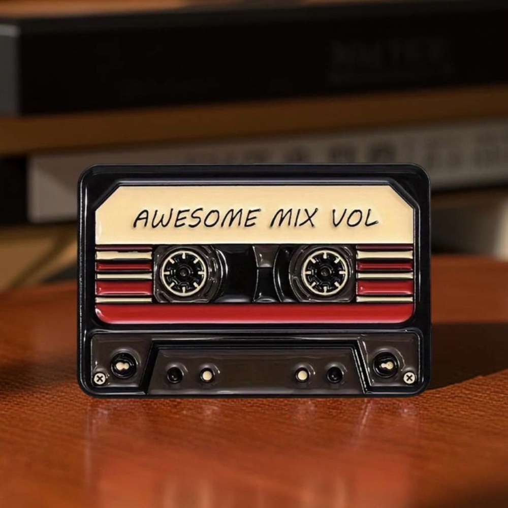 Vintage Style Retro โAWESOME MIXโ Classic cassette enamel pin - Picture 2 of 6
